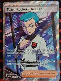 Pokemon TCG Team Rockets Archer 223/182 SV10 Destined Rivals NM - Image 5