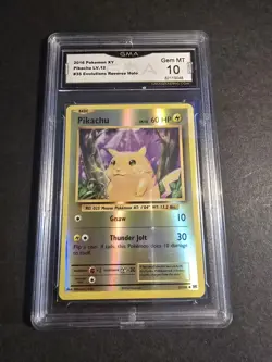 Pikachu 35/108 Evolutions Reverse Holo 2016 Pokemon TCG GMA 10 Gem Mint - Image 1