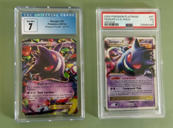 2 Gengar Slabs! Platinum Gengar Lv. X Holo and Gengar EX Phantom Forces Pokemon - Image 1