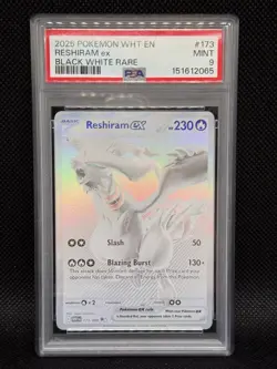 Pokemon TCG 2025 SV11W White Flame Reshiram ex 173/086 BWR Black White Rare - Image 1