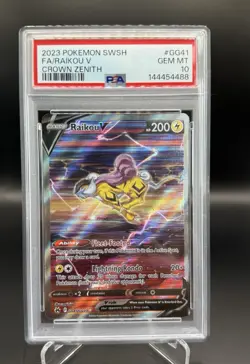 PSA 10 Raikou V GG41/GG70 Crown Zenith: Galarian Gallery Pokemon TCG GET MINT - Image 1
