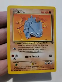 Pokemon TCG Card Vintage 1999 WOTC Game Freak Nintendo Wizards 90s Rhyhorn - Image 1