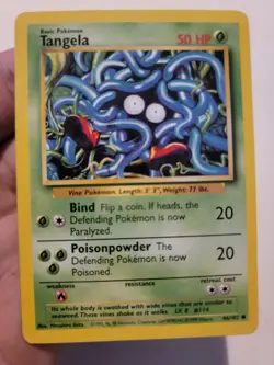 Pokemon TCG Card Vintage 1999 WOTC Game Freak Nintendo Wizards 90s Tangela - Image 1