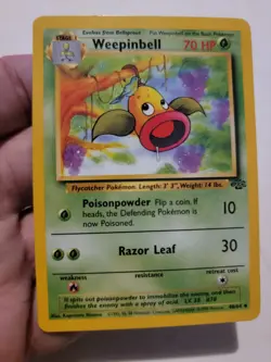 Pokemon TCG Card Vintage 1999 WOTC Game Freak Nintendo Wizards 90s Weepinbell - Image 1