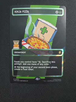 Ninja Pizza (Borderless) (Surge Foil) Commander: Teenage Mutant Ninja Turtles... - Image 1