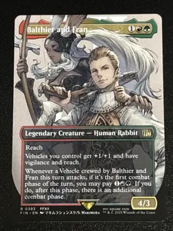 MTG Final Fantasy Balthier and Fran Borderless 0393 NM Rare - Image 1