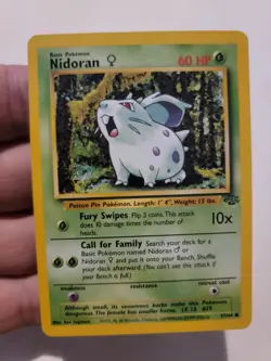 Pokemon TCG Card Vintage 1999 WOTC Game Freak Nintendo Wizards 90s Nidoran - Image 1