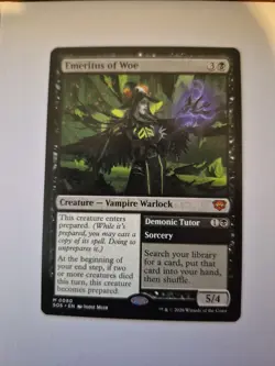 Emeritus of Woe MTG Secrets of Strixhaven Demonic Tutor Mythic Vampire 80 NM x1 - Image 1