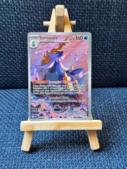 Pokemon Samurott 107/086 Illustration Rare Sv: White Flare Full Art Holo NM+ - Image 1