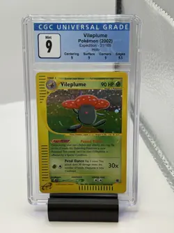 2002 Pokemon Vileplume Holo Expedition 31/165 CGC 9 MINT - Image 1