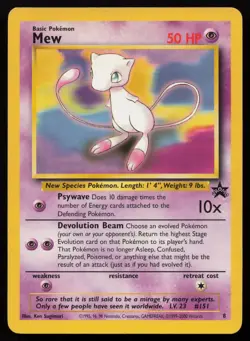 Mew 8 Promo Wizards Black Star Promos Pokemon LP - Image 1