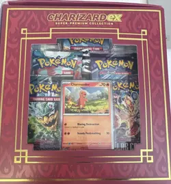 Pokemon Charizard Ex Super Premium Collection - 10 packs Promos and Figure - Image 2