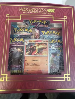Pokemon Charizard Ex Super Premium Collection - 10 packs Promos and Figure - Image 4