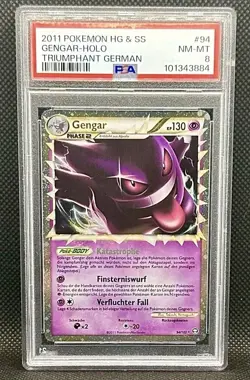 GENGAR PRIME HOLO | POKEMON HG & SS TRIUMPHANT 94/102 | 2011 | GERMAN PSA 8 - Image 1