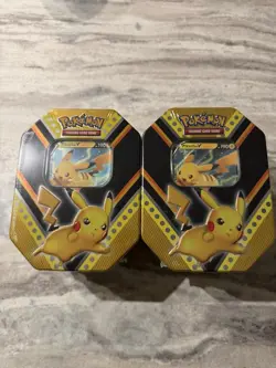 LOT TWO (2) POKEMON TCG PIKACHU V POWERS TINS BRAND NEW SEALED - Image 1