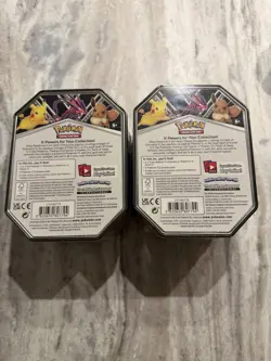 LOT TWO (2) POKEMON TCG PIKACHU V POWERS TINS BRAND NEW SEALED - Image 3