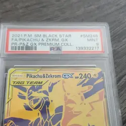 Pokemon Pikachu & Zekrom GX SM248 SM Black Star Promo Full Art Holo PSA 9 - Image 2
