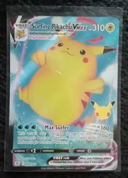 Pokemon Celebrations 009/025 Surfing Pikachu VMAX Ultra Rara Foil (EN) - Image 1
