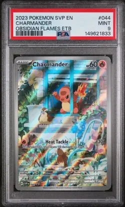 2023 POKEMON BLACK STAR PROMO #044 CHARMANDER OBSIDIAN FLAMES ETB PSA 9 - Image 1