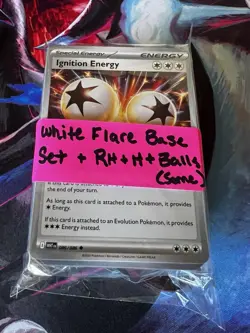 Pokemon White Flare Base Set Lot Near Complete H + RH Some Poke/No Master Ball - Image 4