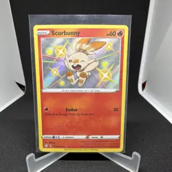 Pokemon TCG Scorbunny Shining Fates SV015/SV122 Basic Shiny Holo 60 HP - Image 1