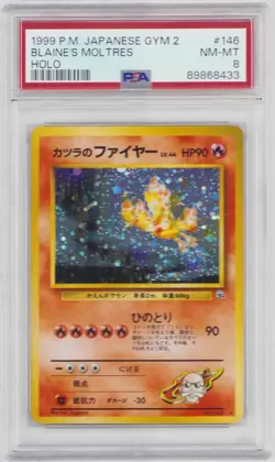 BLAINE'S MOLTRES HOLO #146 POKEMON GYM 2 PSA #89868433 GRADED NM-MT 8 2000 - Image 1