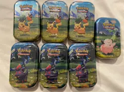 Pokemon Tcg Mega Evolution Ascended Heroes Mini Tins x7 new sealed - Image 1