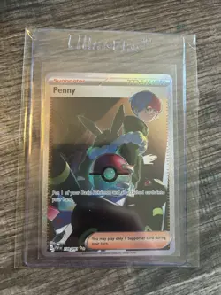 Pokemon Penny Full Art Trainer Supporter Special Illustration Rare SV: Paldean … - Image 3