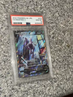 Pokemon Mewtwo V 074/071 S10b Pokemon GO Holo Japanese PSA 10 - Image 1