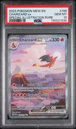 2023 Pokemon English 151 Charizard ex FA SIR #199/165 PSA 10 - Image 1