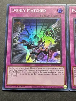 3x Evenly Matched | RA01-EN074 | NM | Super Rare | 1st Edition | YuGiOh! - Image 3