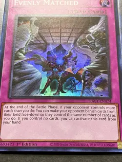 3x Evenly Matched | RA01-EN074 | NM | Super Rare | 1st Edition | YuGiOh! - Image 4