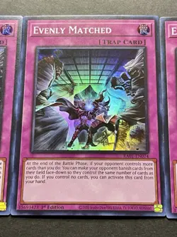3x Evenly Matched | RA01-EN074 | NM | Super Rare | 1st Edition | YuGiOh! - Image 5