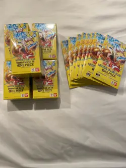 One Piece Adventure On Kami's Island Double Pack X5, And 8 Singles. New Sealed - Image 1