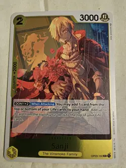 One Piece Sanji OP03-102 The Vinsmoke Family Character Bandai NM/M - Image 1