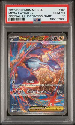 2025 POKEMON MEG EN-MEGA EVOLUTION #181 MEGA LATIAS EX PSA 10 - Image 1