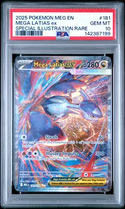 2025 POKEMON MEG EN-MEGA EVOLUTION #181 MEGA LATIAS EX PSA 10 - Image 1