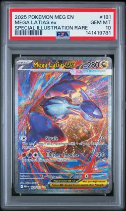 2025 POKEMON MEG EN-MEGA EVOLUTION #181 MEGA LATIAS EX PSA 10 - Image 1