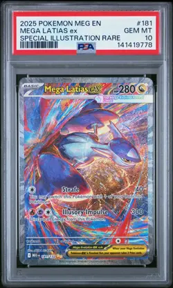 2025 POKEMON MEG EN-MEGA EVOLUTION #181 MEGA LATIAS EX PSA 10 - Image 1