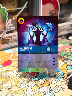 Maleficent Uninvited Lorcana Disney100 Promo Signed Rise of the Floodborn 🔥🔥🔥 - Image 1