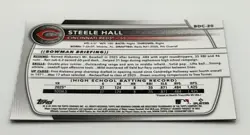 2025 Bowman Draft Chrome Steele Hall 1st Bowman Black X‑Fractor /10 Reds - Image 4