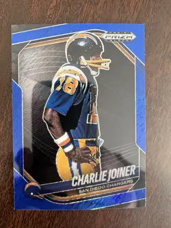 2025 Panini Prizm Black Charlie Joiner Blue Shimmer /35 - Image 1