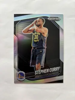 2024-25 #7 Panini Prizm Black Stephen Curry Silver Prizm Night Night Clean GOAT - Image 1