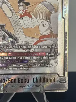 Bulma/Son Goku Childhood SB01-057 Manga Booster SR Dragon Ball Card English - Image 4