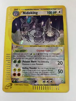 Pokemon Card Nidoking Holo 150/147 Crystal Holo 2002 Aquapolis MP - Image 1