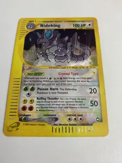 Pokemon Card Nidoking Holo 150/147 Crystal Holo 2002 Aquapolis MP - Image 2