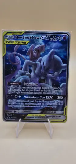 Pokemon Mewtwo & Mew GX SM191 Tag Team Promo Holo Card English - Image 1