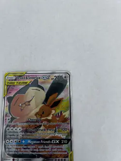 Pokemon TCG Eevee & Snorlax GX SM169 Holo Card MP Condition - Image 3