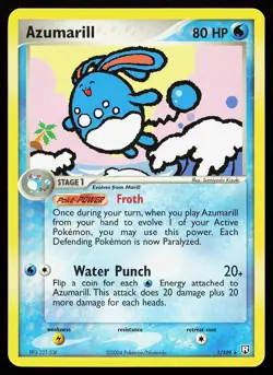 Azumarill 1/109 Rare Non-Holo Team Rocket Returns Pokemon Card - Image 1