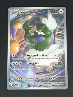 Pokemon White Flare Tornadus Promo 210 ETB Exclusive Black Star TCG Card - Image 1